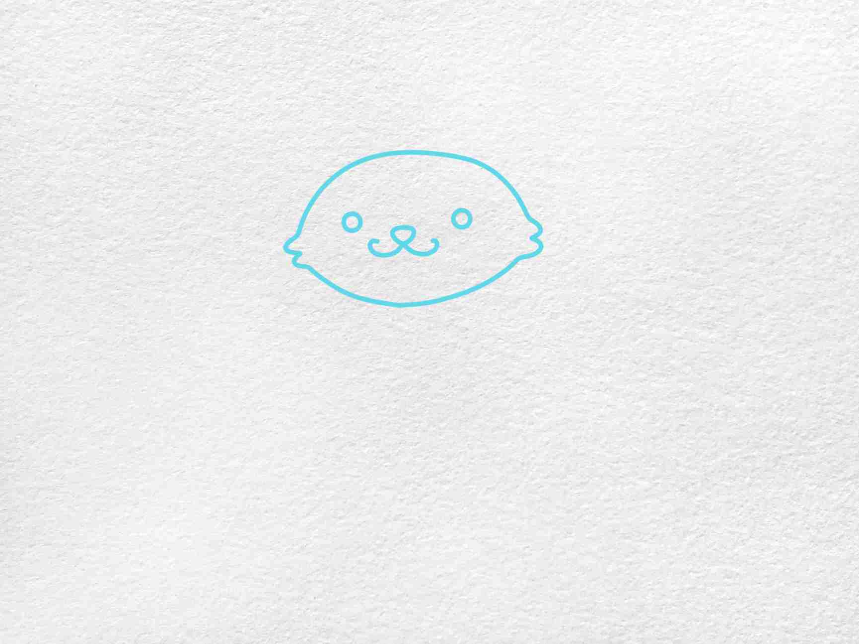 Birthday Cat Drawing: Step 1