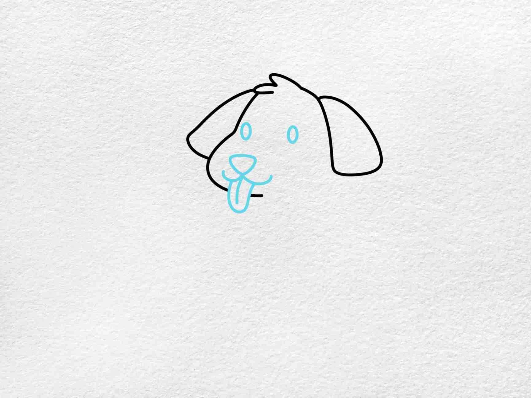 Birthday Dog Drawing: Step 3