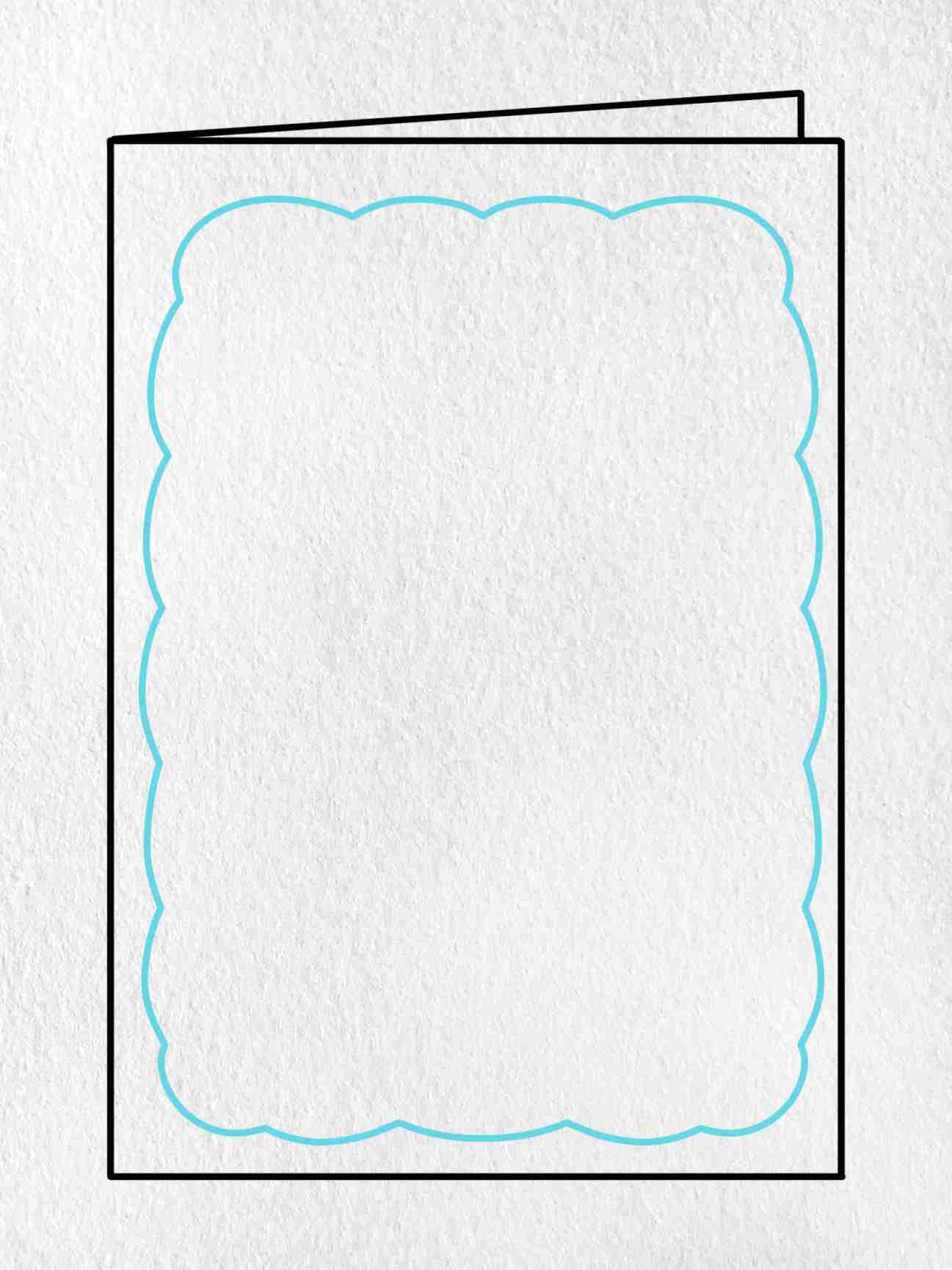 Cute Birthday Card Drawing: Step 2