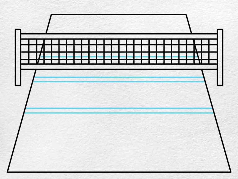 Draw a Volleyball Court - HelloArtsy