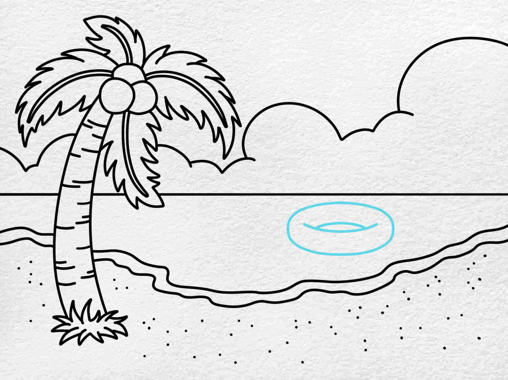 Summer Drawing for Kids: Step-7