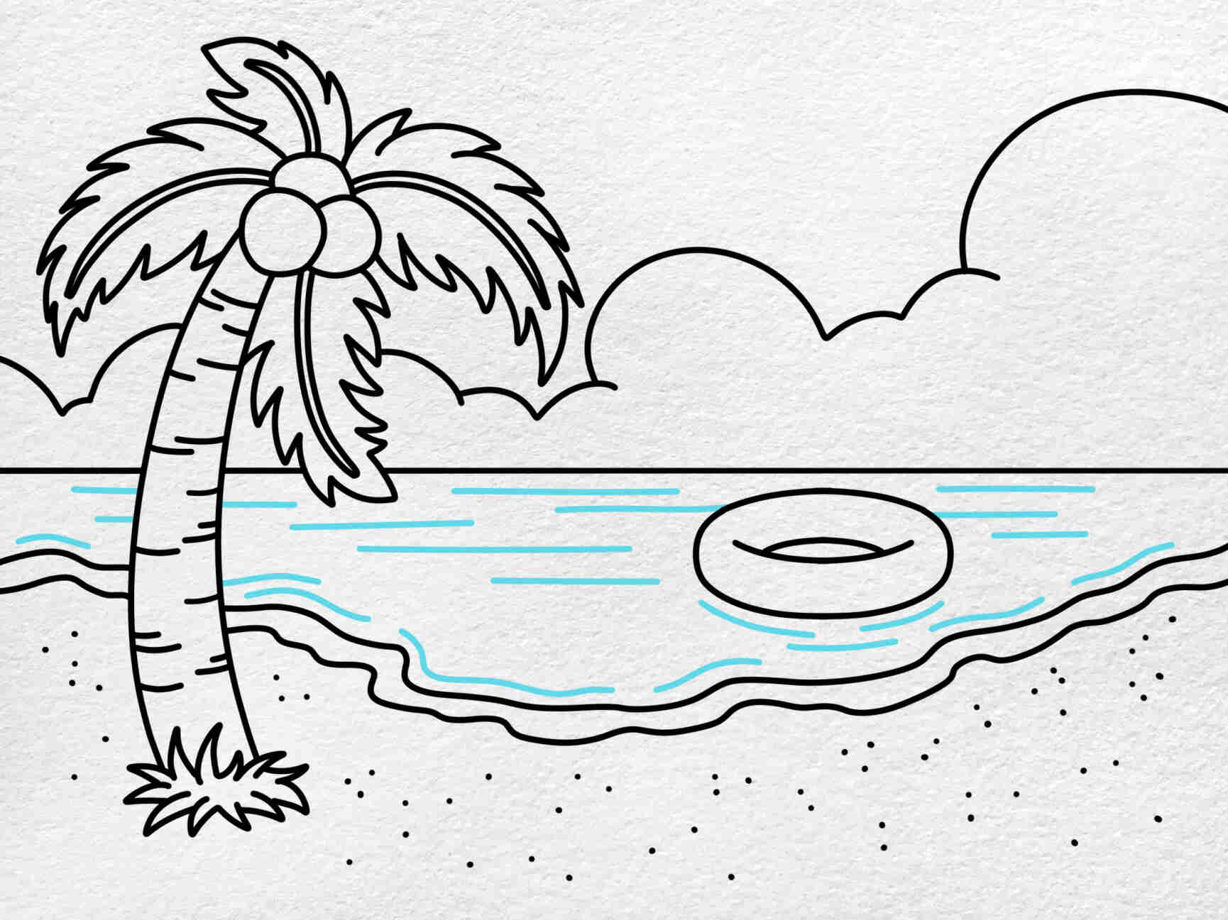 Summer Drawing for Kids: Step-8